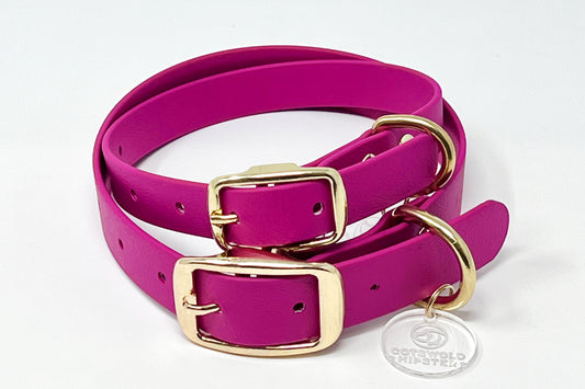 Raspberry BioThane® Dog Collar