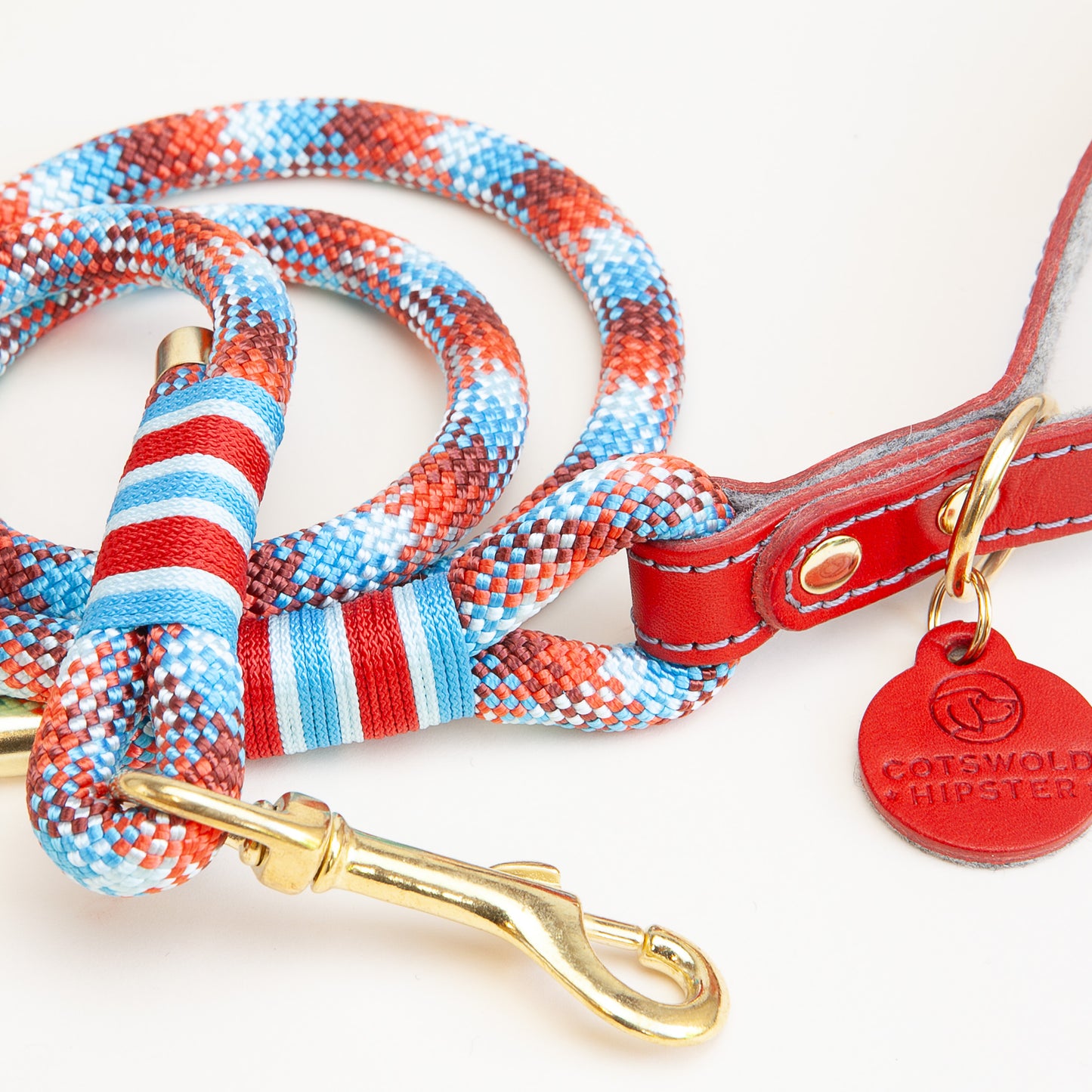 Leather and rope dog leads