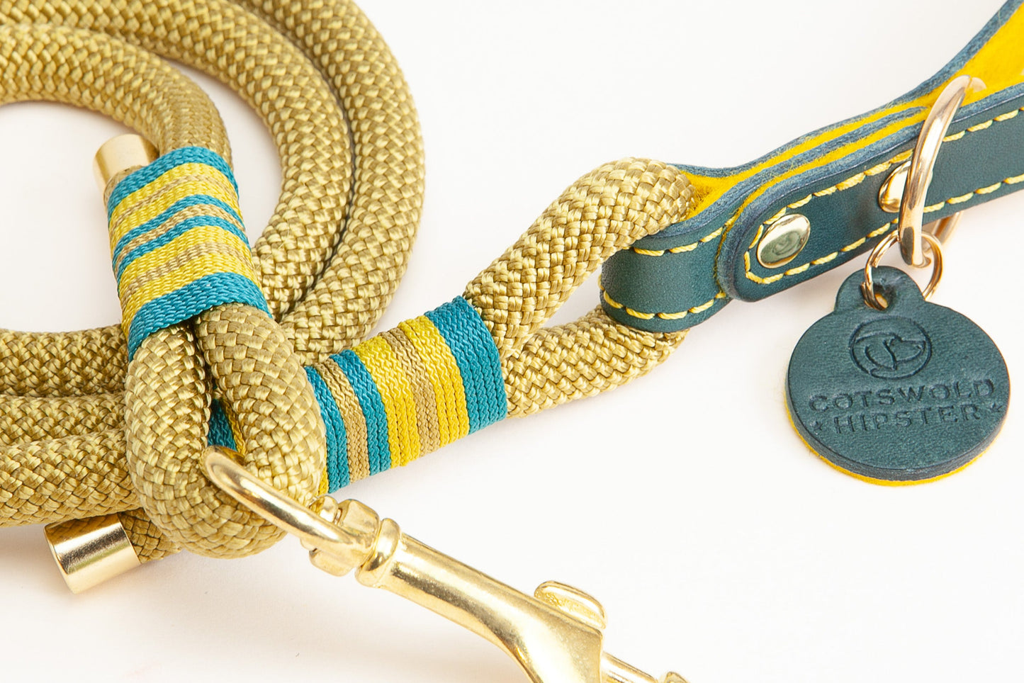 Leather and rope dog leads