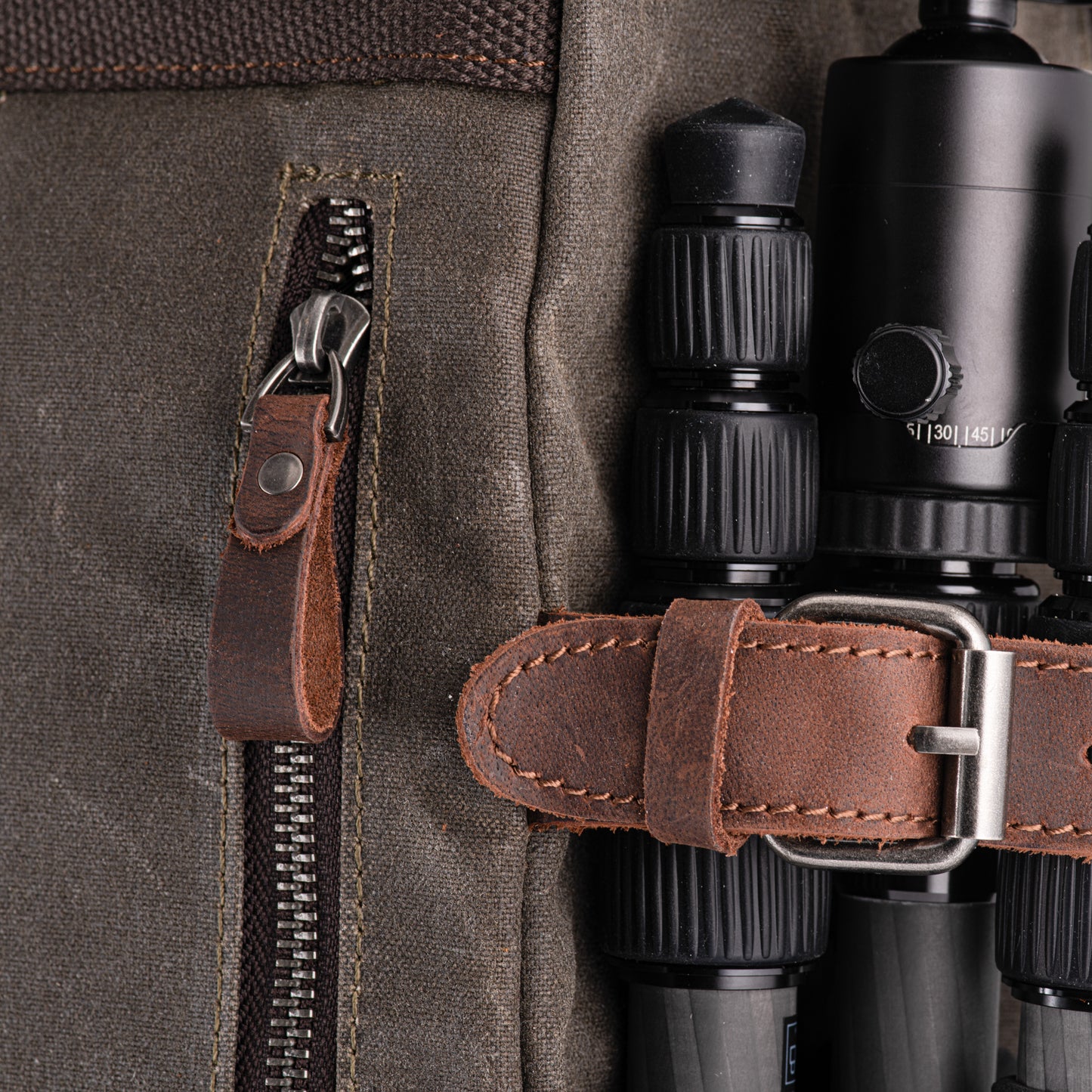 Waxed canvas and leather camera backpack by Cotswold Hipster The Stanton Pro