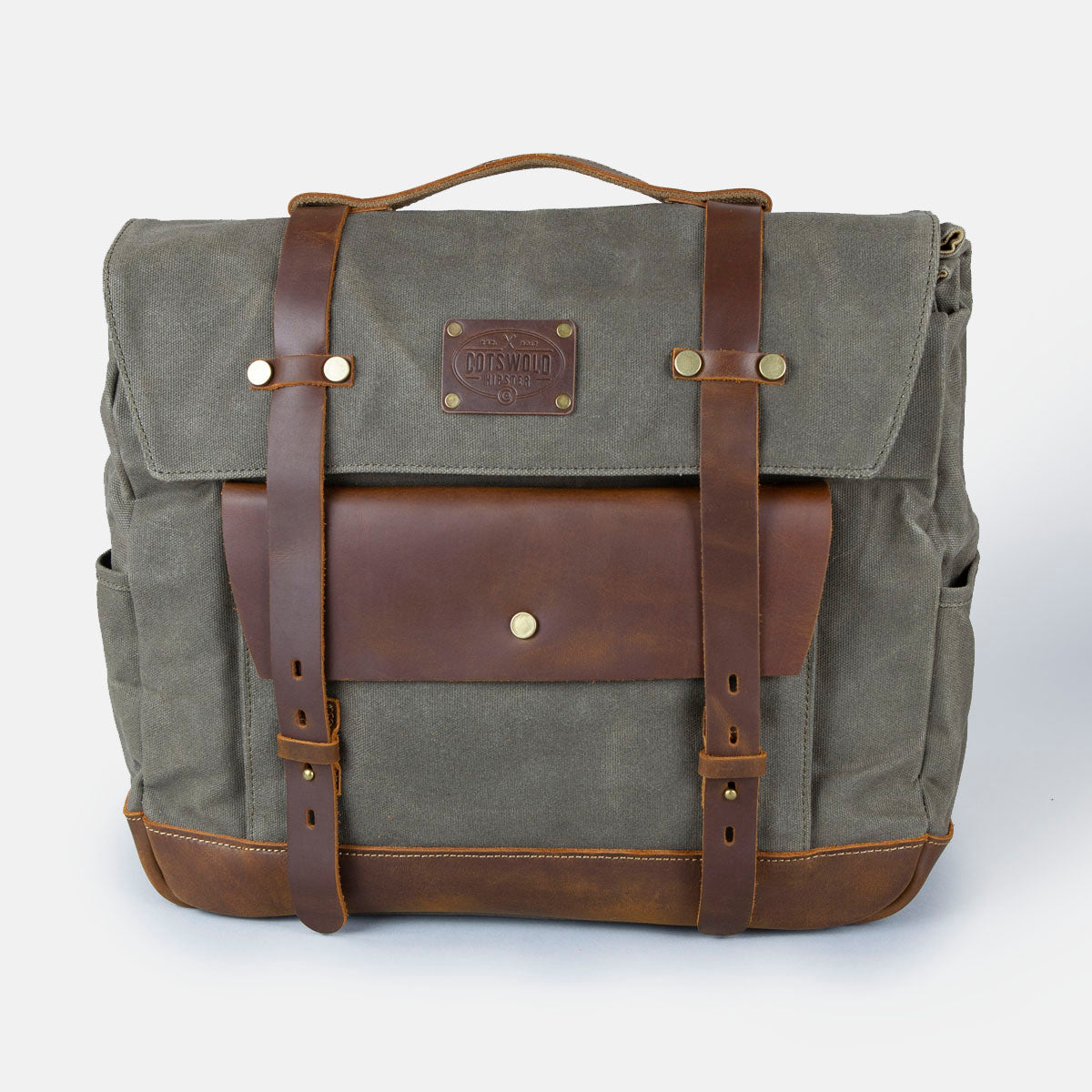 The Berkeley Waxed Canvas and Leather Motorcycle Pannier Messenger Bag