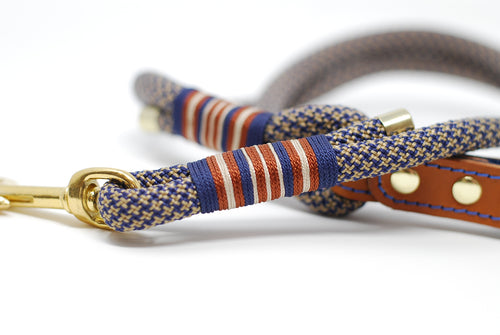 Leather and rope dog leads