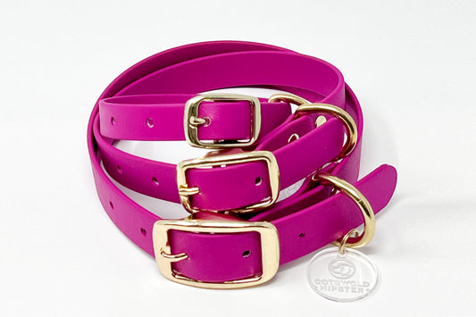 Raspberry BioThane® Dog Collar