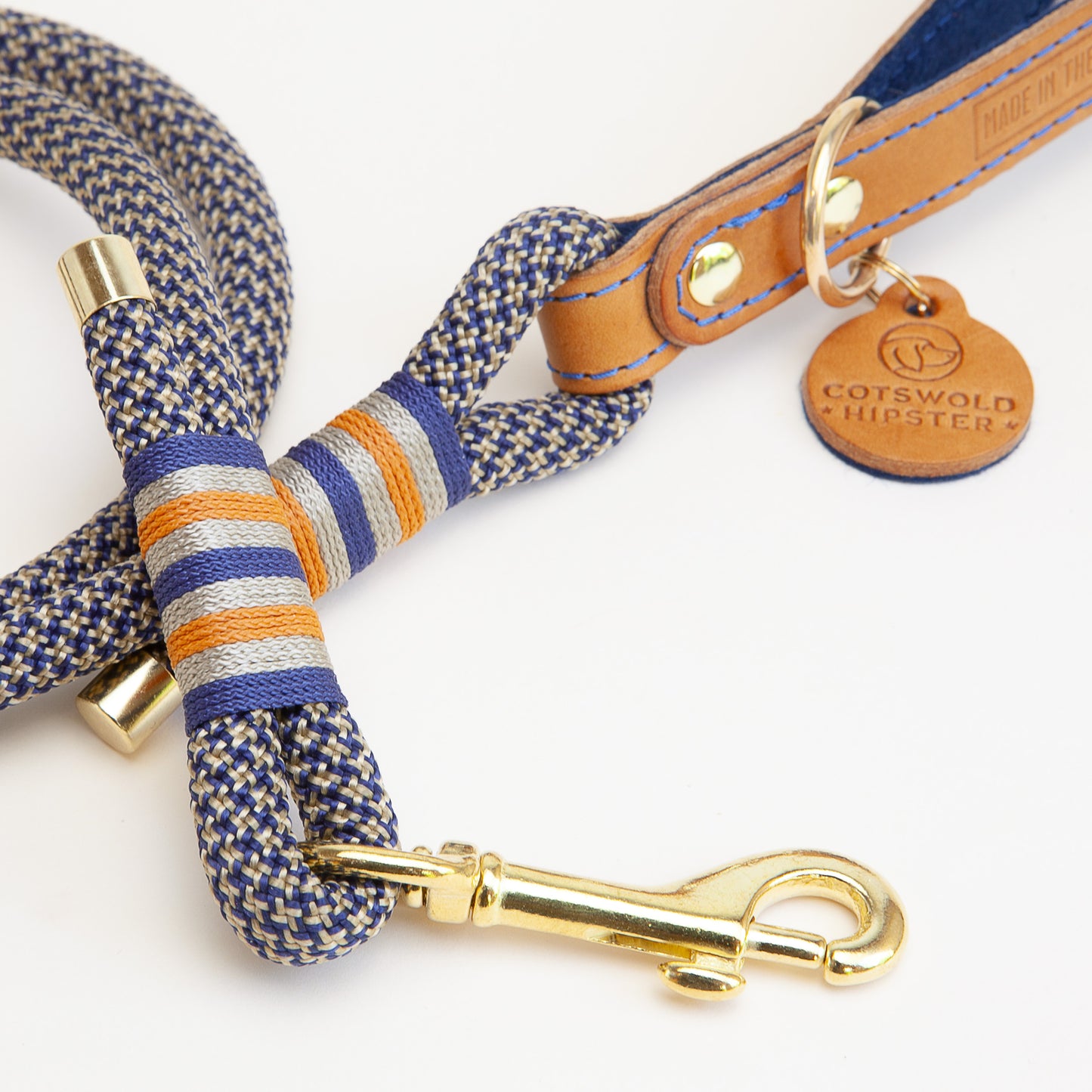 Leather and rope dog leads