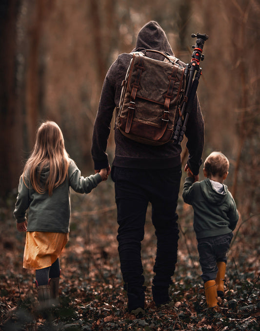 Waxed canvas and leather camera backpack by Cotswold Hipster The Stanton Pro