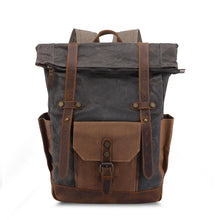 The Malmesbury Waxed Canvas and Leather Backpack