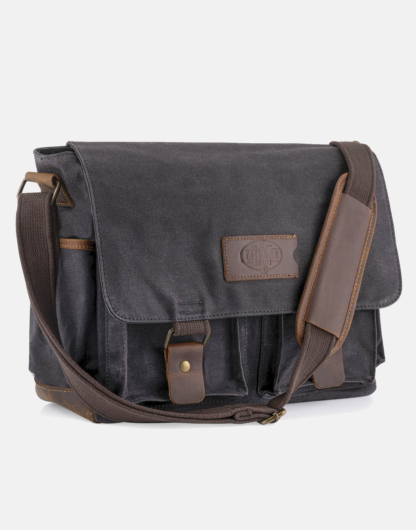 The Evenlode waxed canvas and leather messenger laptop bag – Cotswold ...