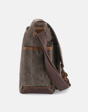 Waxed canvas and leather messenger bag by Cotswold Hipster The Evenlode Messenger Bag