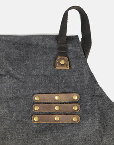 Heavy duty cotton canvas with leather trim apron by Cotswold Hipster The Kingham Apron
