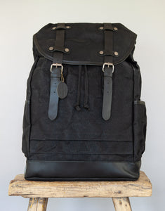 The Paxford Backpack - waxed canvas and leather