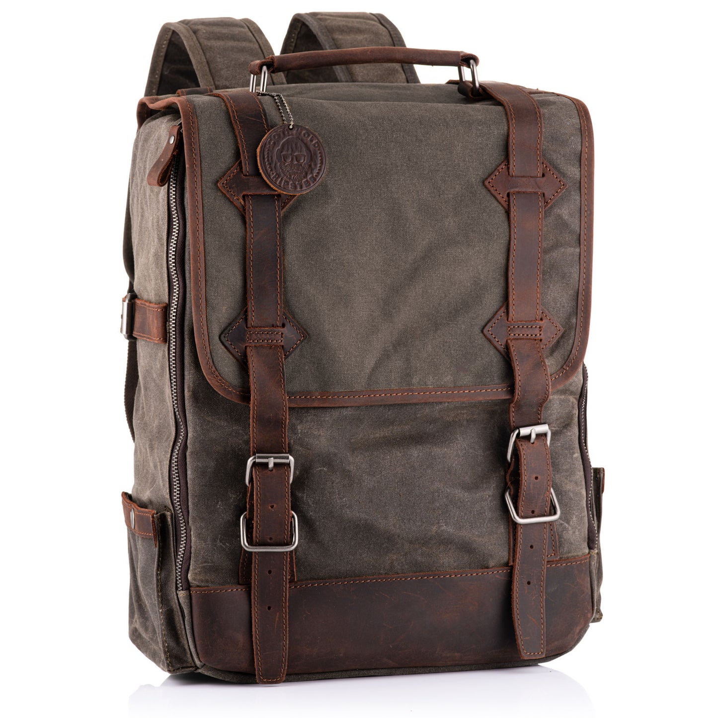 Waxed canvas and leather camera backpack by Cotswold Hipster The Stanton Pro