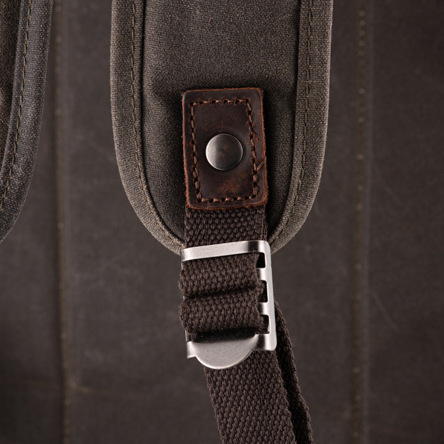 Waxed canvas and leather camera backpack by Cotswold Hipster The Stanton Pro