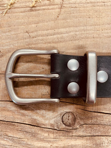 Italian leather heavy-duty belt